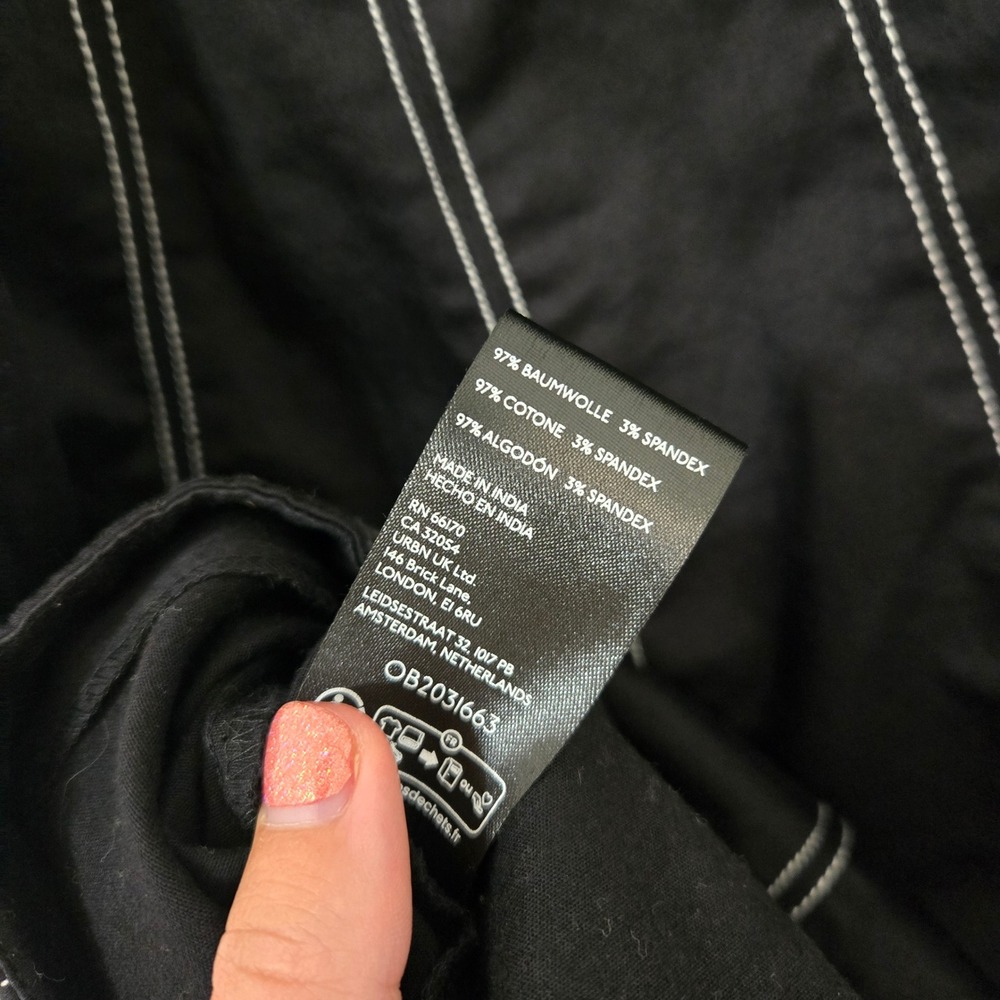 Maeve S Mock-neck Seamed Swing Tank Top Black White Stitching Detail Boxy Casual - Picture 5 of 6